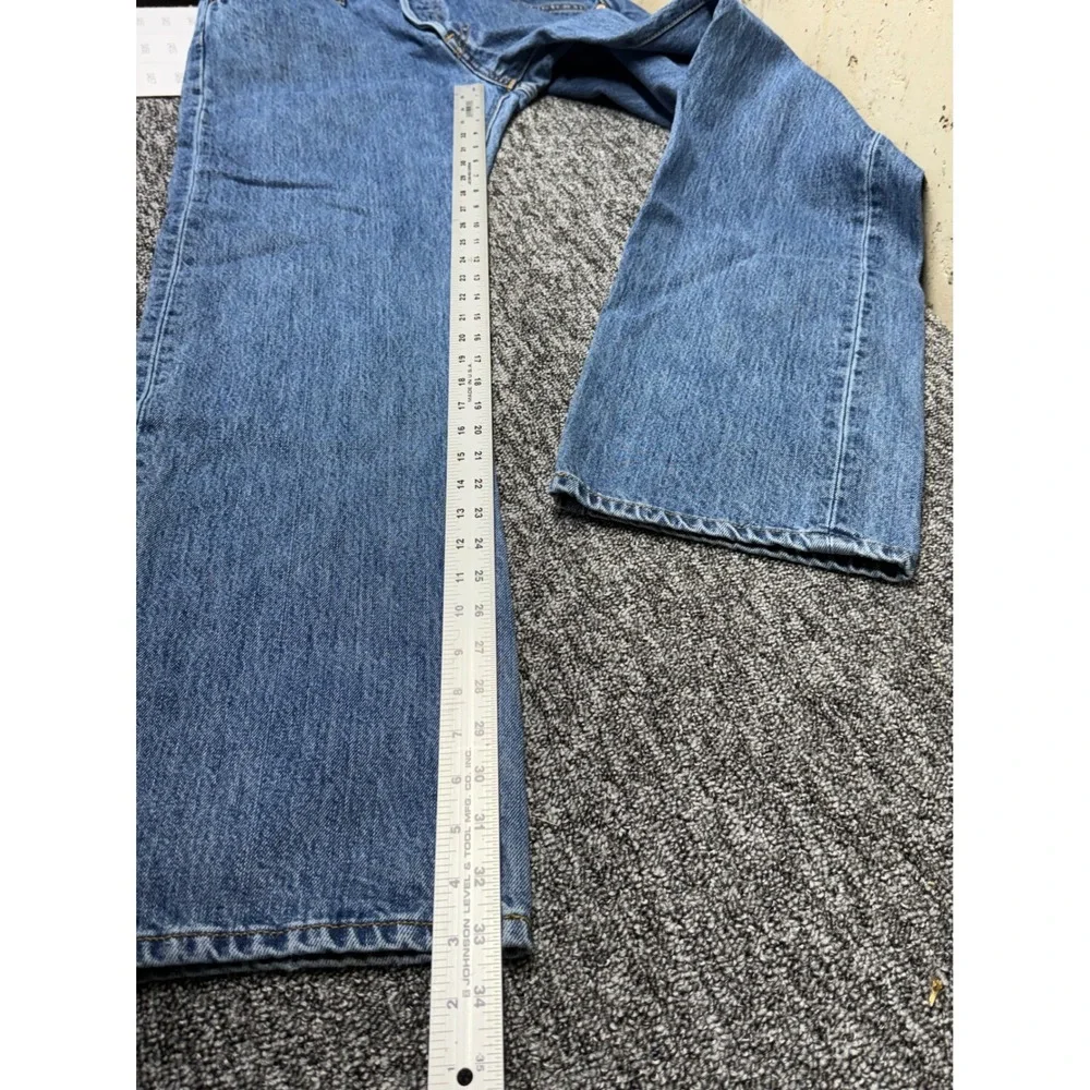 Levis 501 Original Fit Mens Jeans Medium Wash Blue Straight Leg Button Fly 34X34